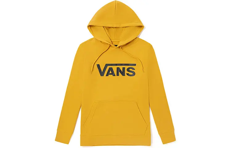 Vans Sweatshirts Unisex Yellow Hooded Moderate Regular