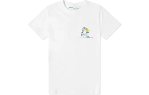 OFF WHITE Homer And Bart Simpson T Shirt