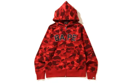 Bape Color Camo Logo Full Zip Hoodie