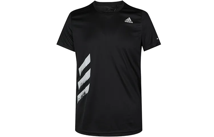 Adidas T-Shirts Men's Black Crew Neck Moderate