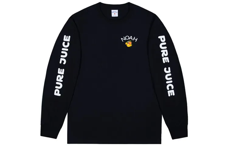 NOAH T Shirts Unisex Black Crew Neck Moderate Straight Fit