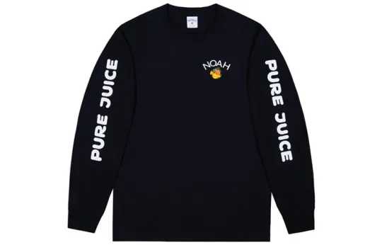 NOAH T Shirts Unisex Black Crew Neck Moderate Straight Fit
