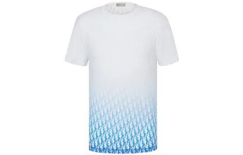 DIOR Quarterly New Products T Shirts Men's White Crew Neck Moderate Straight Fit