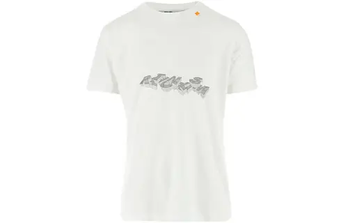 OFF WHITE SS21 T Shirts Men's White Crew Neck Moderate Straight Fit