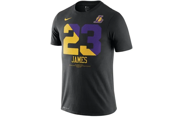 Nike Dri-Fit T-Shirts Men's Black Crew Neck Moderate Straight Fit