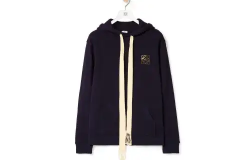 LOEWE Sweatshirts Men's Marine Blue Hooded Moderate