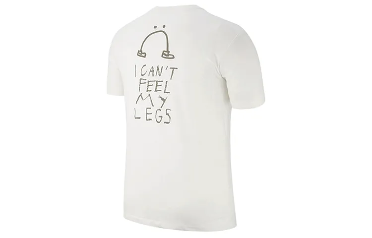 Nike T-Shirts Unisex White Crew Neck Moderate Straight Fit