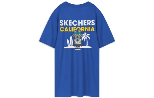 Skechers Straight Fit T Shirt Unisex True Blue Couple's