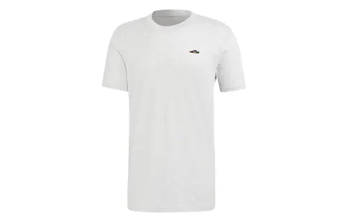 Adidas Originals MINI EMB T Shirts Men's Light Heather Gray Crew Neck Moderate Straight Fit
