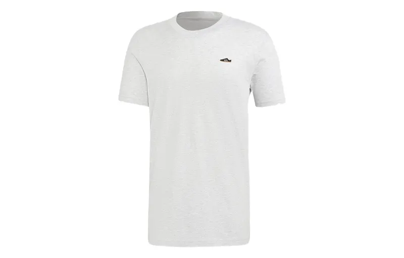 Adidas Originals MINI EMB T Shirts Men's Light Heather Gray Crew Neck Moderate Straight Fit