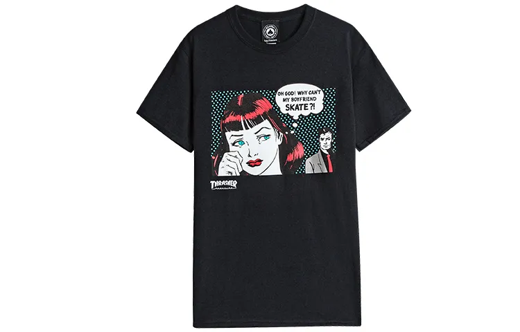 Thrasher T Shirt US Version Unisex Black