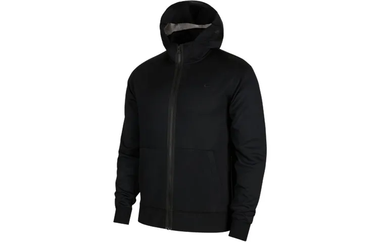 Nike Sweatshirts Men's Black Hooded Moderate Straight Fit