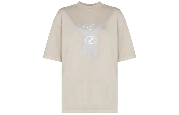WE11DONE T Shirt Unisex Beige Apricot