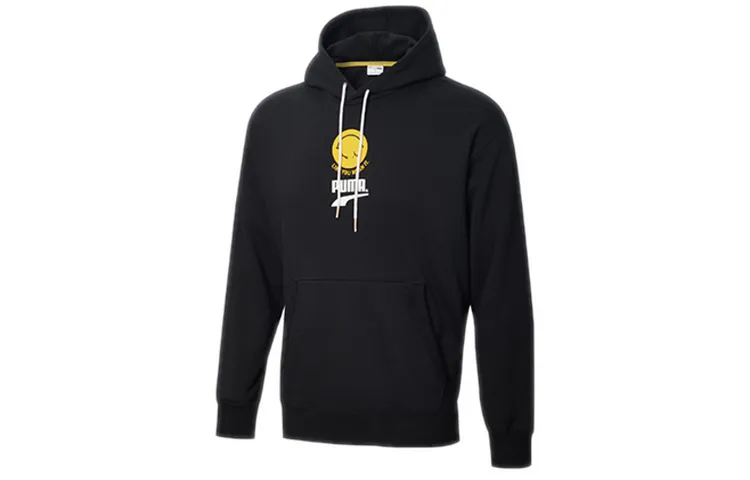 PUMA Sweatshirts Men's Black Hooded Moderate Regular
