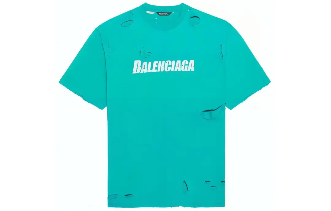 Balenciaga Caps Destroyed Flatground T shirt