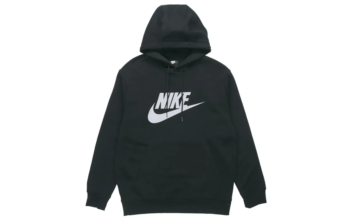 Nike Sweatshirts Men's Black Hooded Thickened Regular