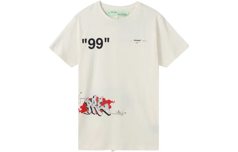 OFF WHITE T Shirts Men's Crew Neck Moderate Straight Fit