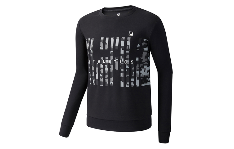 FILA Sweatshirts Men's Black Crew Neck Moderate Regular
