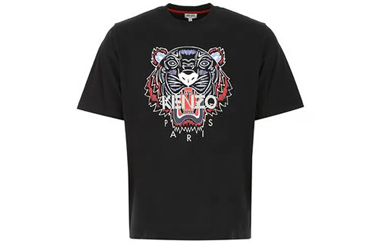 KENZO T Shirts Men's Black Crew Neck Moderate Straight Fit