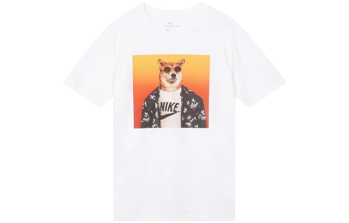 Nike T-Shirts Men's Crew Neck Moderate Straight Fit