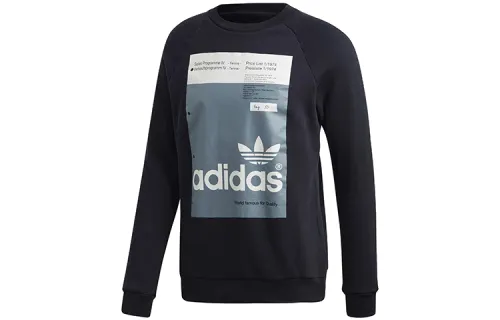 Adidas Originals Sweatshirts Men's Black Crew Neck Moderate Regular
