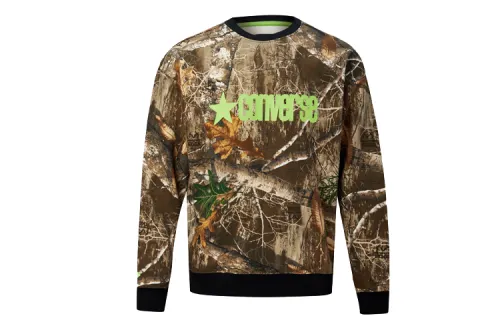Converse Sweatshirts Men's Camouflage Crew Neck Moderate Regular