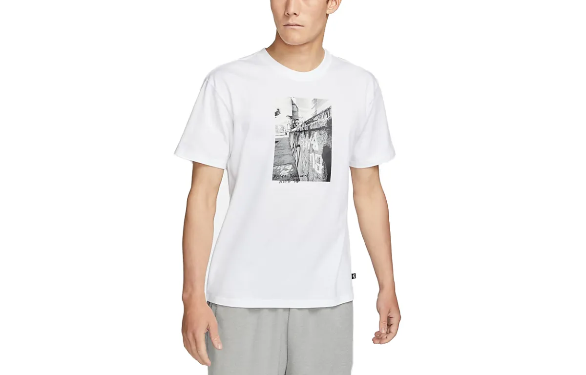 Nike Drop Shoulder Sleeve T Shirt Men's White