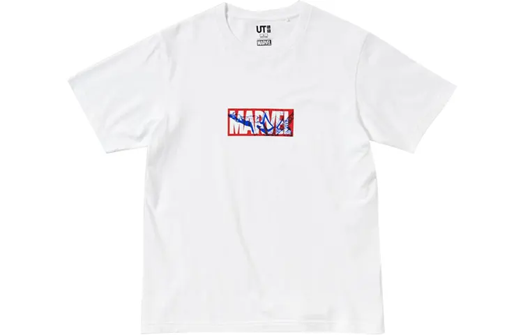 UNIQLO T Shirts Unisex White Crew Neck Moderate Straight Fit