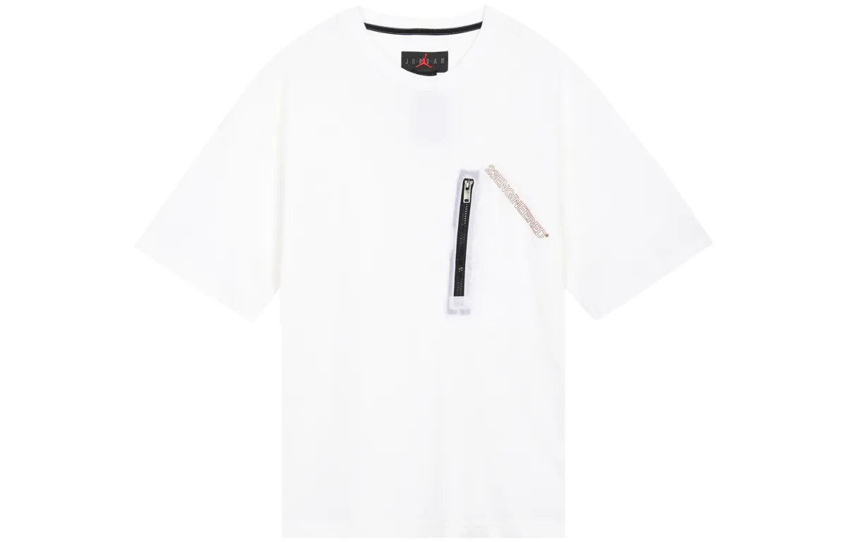 Jordan Drop Shoulder Sleeve T-Shirt Men's White