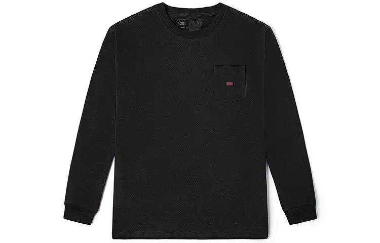 Vans T Shirts Unisex Black Crew Neck Moderate Straight Fit