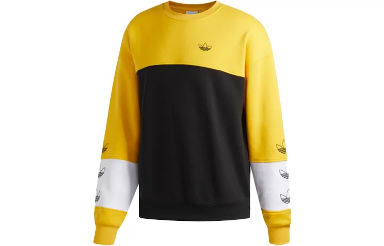 Adidas Originals Sweatshirts Men's Yellow Collarless Moderate Regular