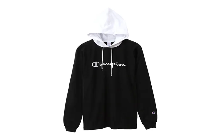 Champion Hooded Regular Sweatshirt Japan Version Men's Black White
