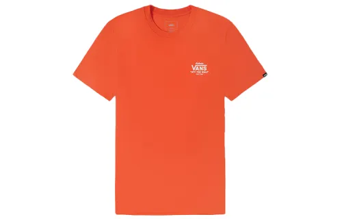 Vans T Shirts Unisex Orange Crew Neck Moderate Straight Fit