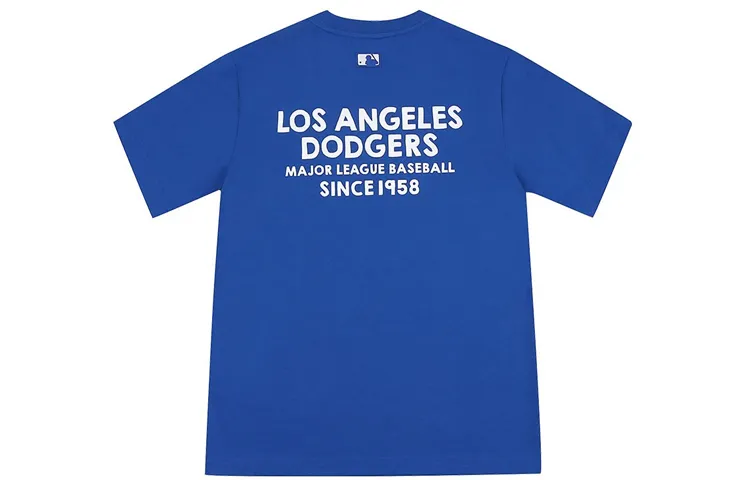 MLB Drop Shoulder Sleeve T Shirt Unisex Blue