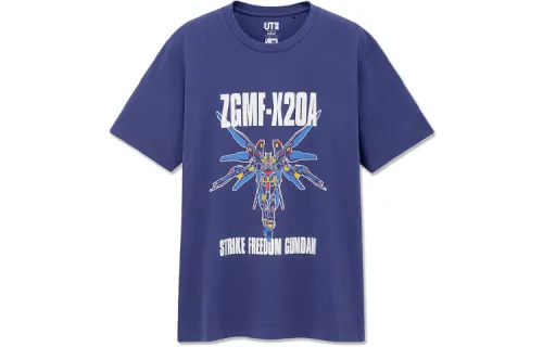 UNIQLO Straight T Shirt Unisex Blue