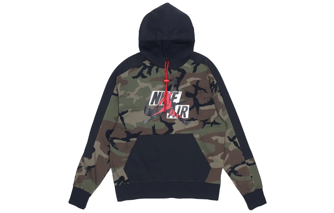 Jordan Jumpman Hoodies Classics Camo 'Olive Green'