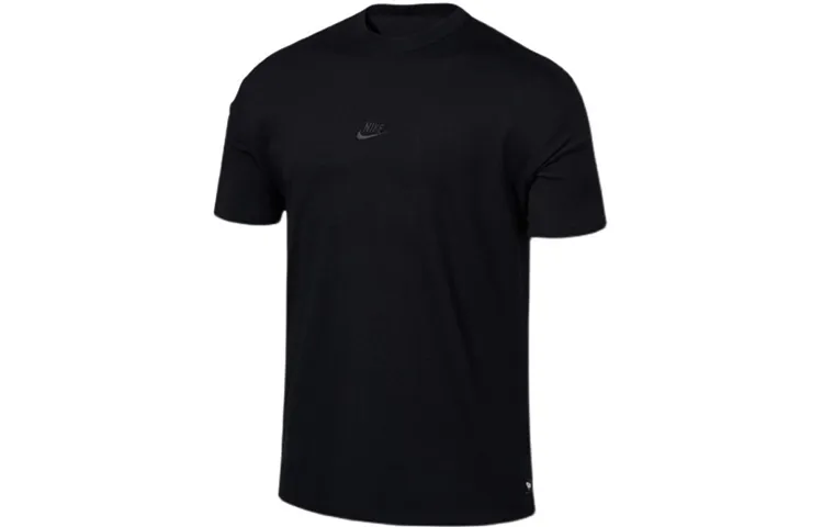 Nike T Shirts Men's Black Crew Neck Moderate Straight Fit