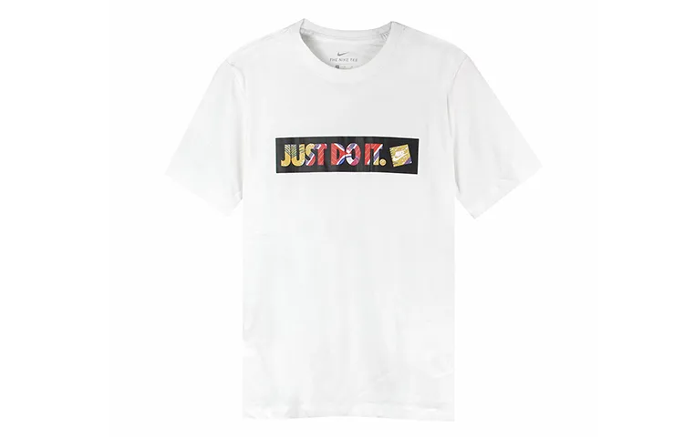 Nike T-Shirts Men's Crew Neck Moderate Straight Fit