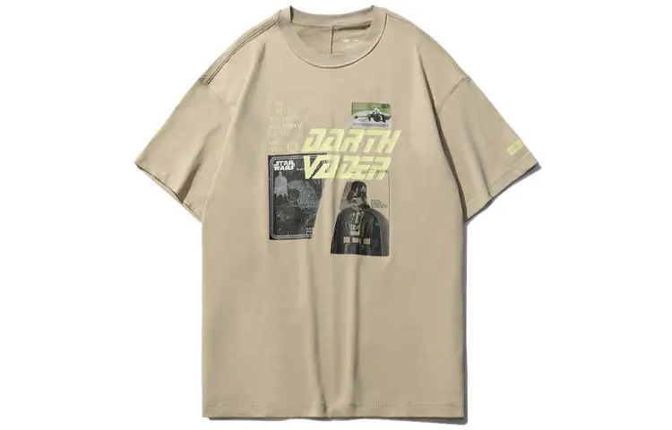 Li Ning T Shirts Men's Loose Earth Crew Neck Moderate Straight Fit
