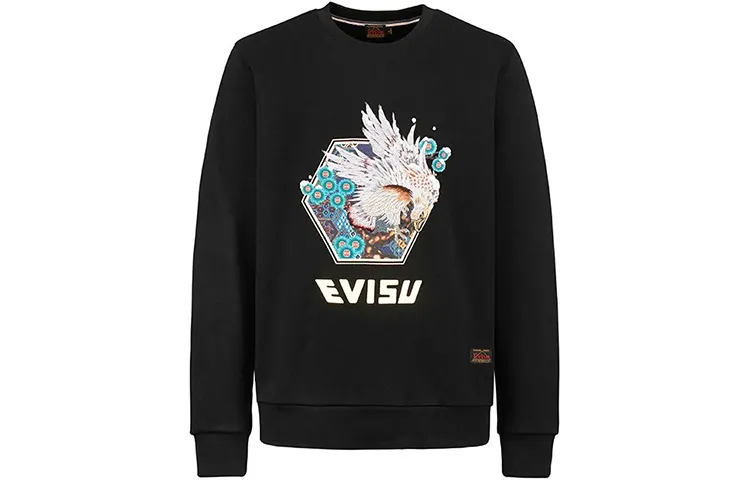 EVISU Sweatshirts Men's Crew Neck Moderate Heavyweight