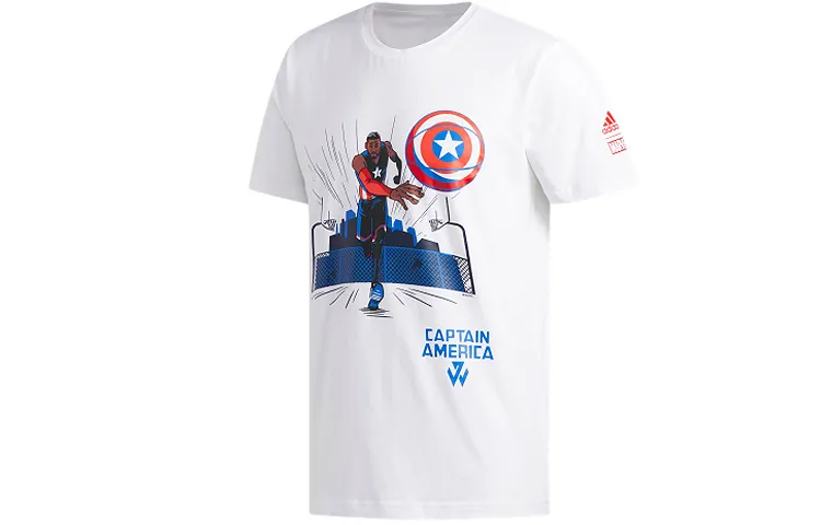 Adidas T-Shirts Men's Crew Neck Moderate Straight Fit