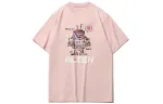 Li Ning Sports Fashion Collection T Shirts Unisex Light Pink Red Crew Neck Moderate Straight Fit