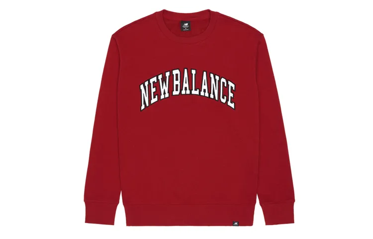 New Balance Sweatshirts Men's Red Crew Neck Moderate Regular