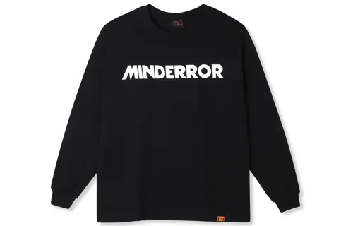 MIND ERROR Straight Fit Long Sleeved T Shirt Unisex