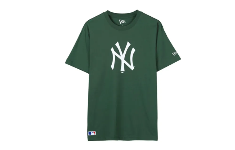 New Era T-Shirts Unisex Green Crew Neck Moderate Straight Fit
