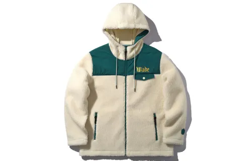 Li Ning Sweatshirts Men's White Hooded Moderate Cardigan