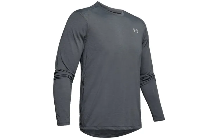 Under Armour Straight Fit Long Sleeved T Shirt Men's Gray