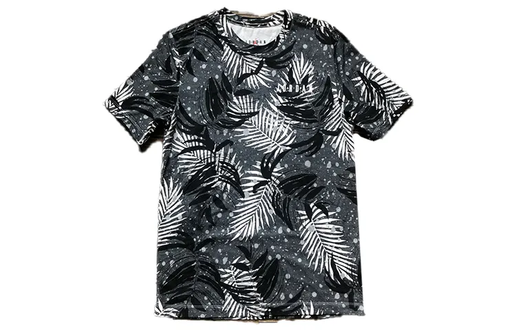 Jordan T-Shirts Men's Black Crew Neck Moderate Straight Fit