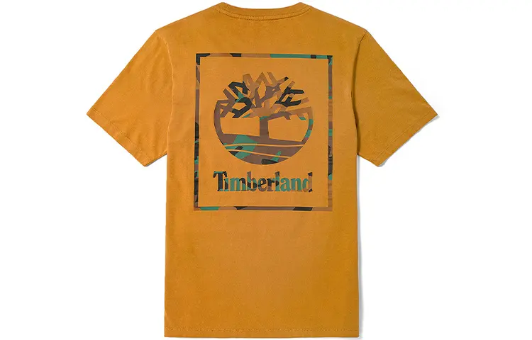 Timberland T Shirts Men's Wheat Crew Neck Moderate Straight Fit
