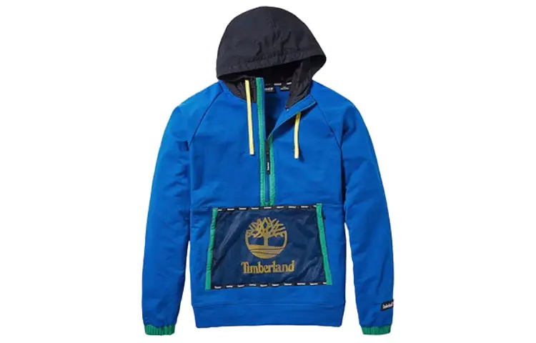 Timberland Sweatshirts Men's Ocean Blue Hooded Moderate Regular